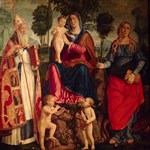 La Vergine e il Bambino tra Santa Margherita e Sant'Agostino con angeli musicanti