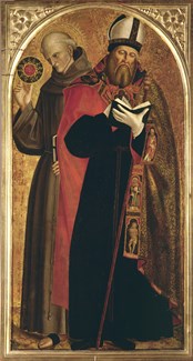 San Bernardino da Siena e Sant'Agostino (Polittico del Romacolo)