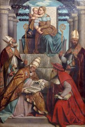 Vergine e Bambino in trono con i quattro Padri della Chiesa Latina
