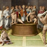 Sant'Agostino battezza i catecumeni