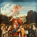Madonna in trono, angeli e santi