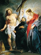 Sant'Agostino tra il Cristo e la Vergine