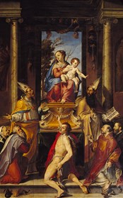 Vergine con Bambino in trono con Santi