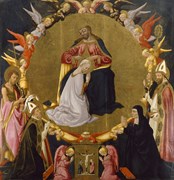 L'Incoronazione della Vergine con angeli e santi