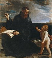 Sant'Agostino medita sulla Trinità