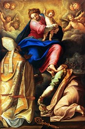 Madonna e Bambino in Gloria con Sant'Agostino e Santa Maria Maddalena