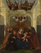 La Sacra Famiglia con San Nicola da Tolentino