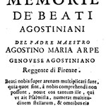 Memorie de' beati agostiniani