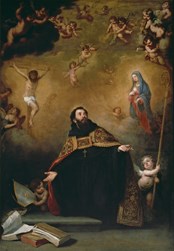 Sant'Agostino tra il Cristo e la Vergine