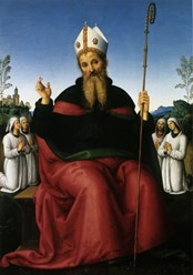 Sant'Agostino e quattro membri di una confraternita
