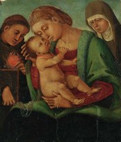 Madonna e Bambino con Santi Agostino e Clara