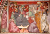Scena 10. Agostino e Alipio ascoltano Sant'Ambrogio che predica