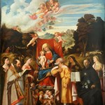 Madonna in trono, angeli e santi