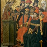 Agostino e Monica ascoltano Sant'Ambrogio