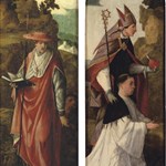 Un donatore presentato da Sant'Agostino e San Girolamo