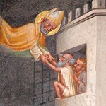Scena 25. Sant'Agostino libera i prigionieri a Pavia