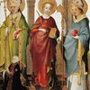 Santi Ambrogio, Cecilia e Agostino con donatore